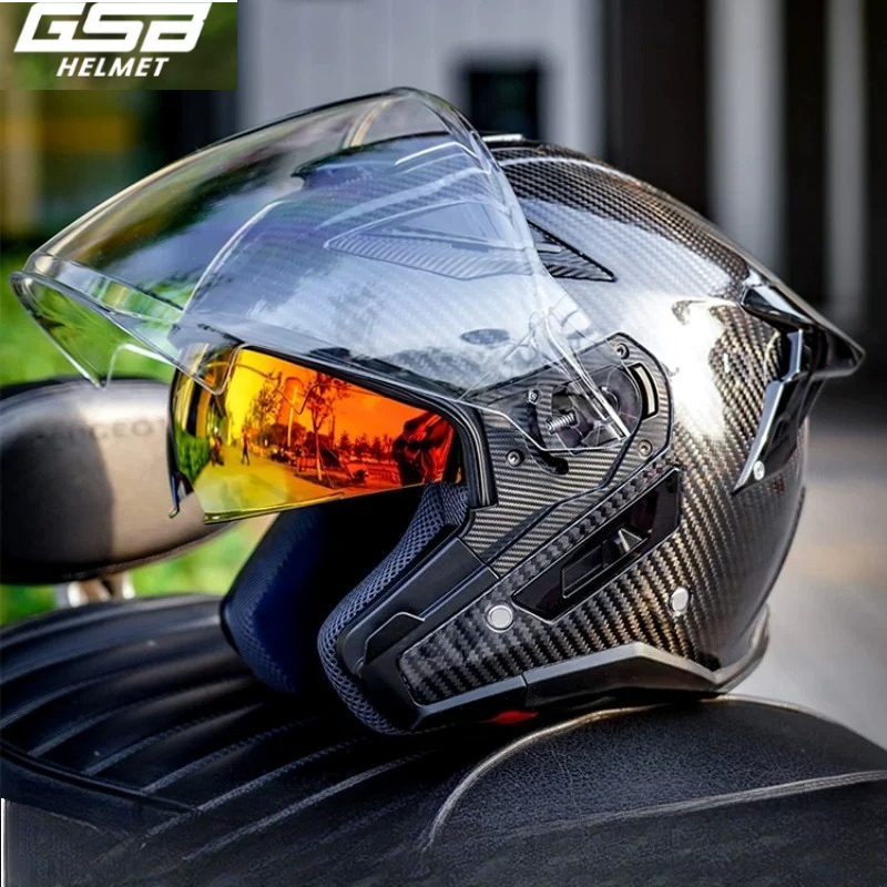Carbon Fiber Lightweight Motorcycle Helmet - GSB Carbon Fiber Motorcycle Helmet Men's