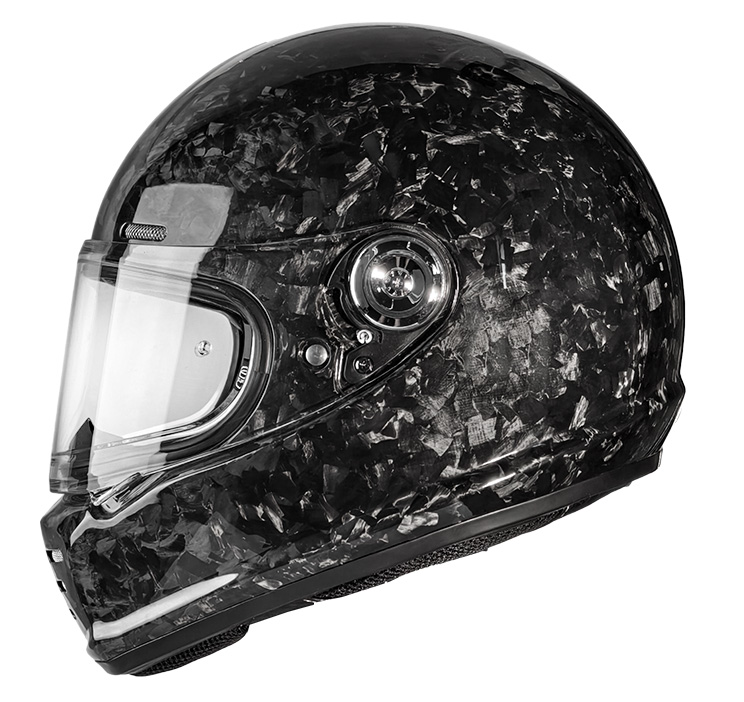 Forged Carbon Fiber Retro Full - Full Face Motorcycle Helmet With Bluetooth ulasan dan harga
