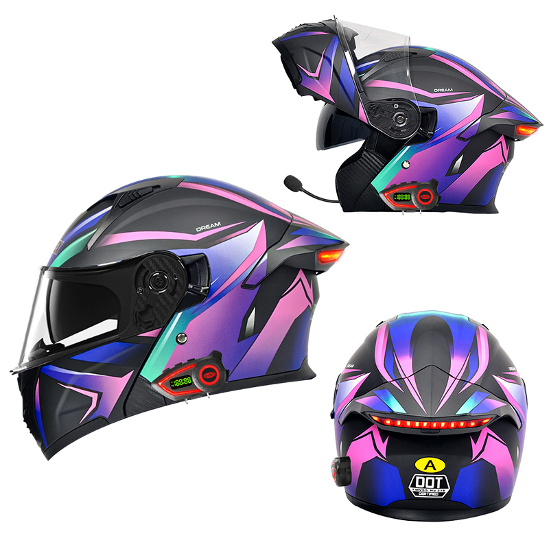 DOT Motorcycle Helmets Double  - Modular Flip Up Motorcycle Helmet Dot Approved ulasan dan harga