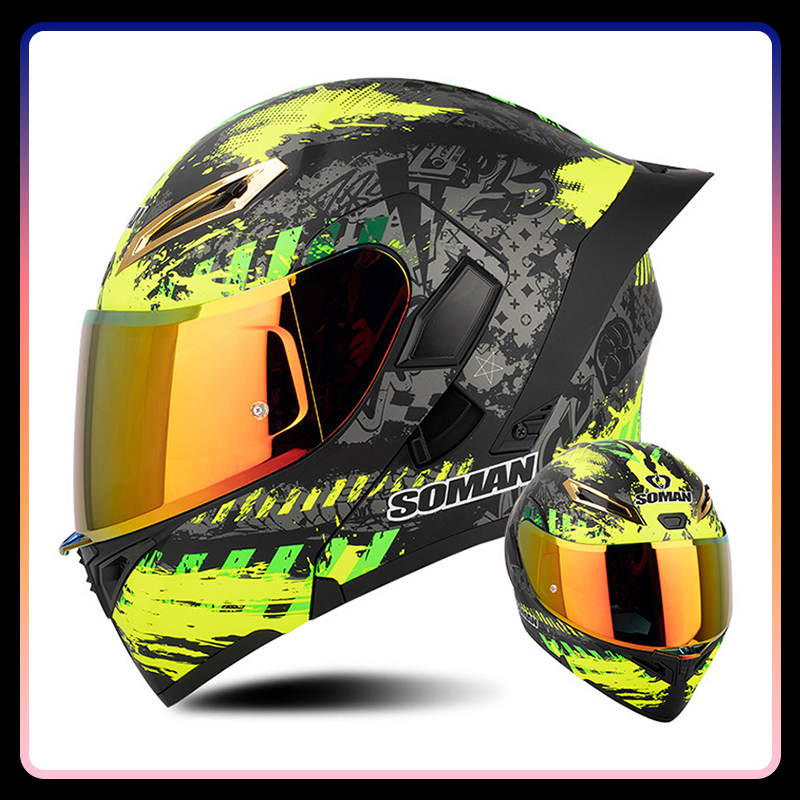 Four Seasons Universal Flip Up - Dual Visor Motorcycle Racing Helmet ulasan dan harga