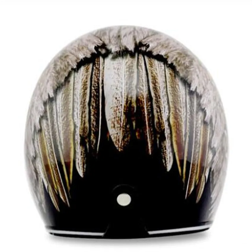 Black Vintage Motorcycle Helme - Vintage Open Face Retro Helmet ulasan dan harga