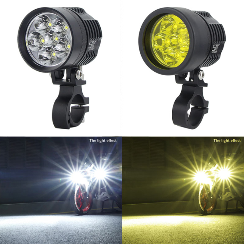 2PCS Universal L6X Headlight L - Universal Motorcycle Led Headlight Projector ulasan dan harga