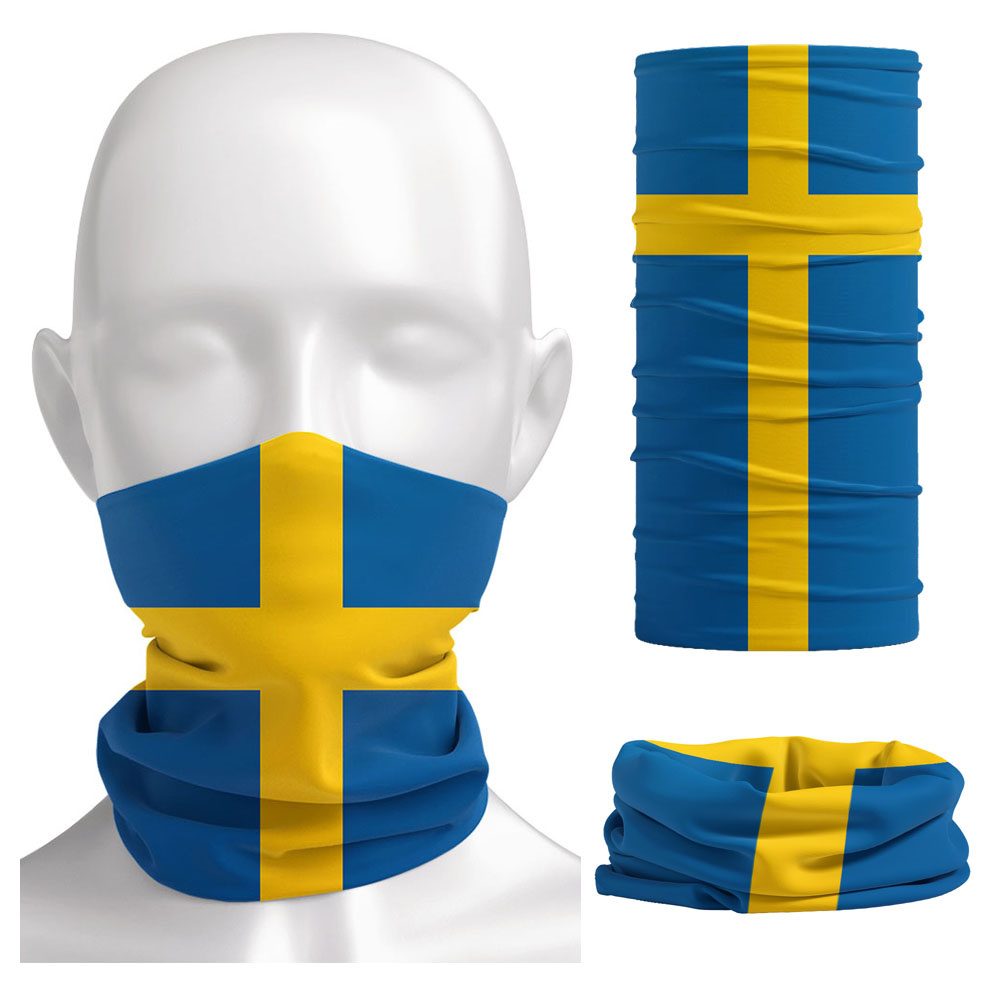 Sweden Flag Printed Bandana He - Riding Gear ulasan dan harga
