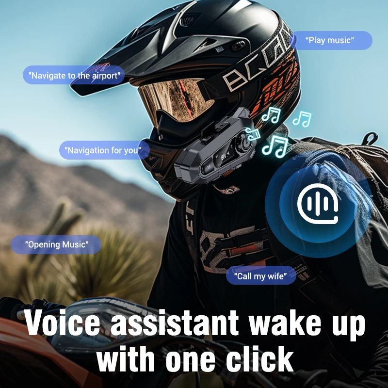 Bluetooth 5.3 Motorcycle Helme - Universal Motorcycle Helmet Intercom Headset ulasan dan harga