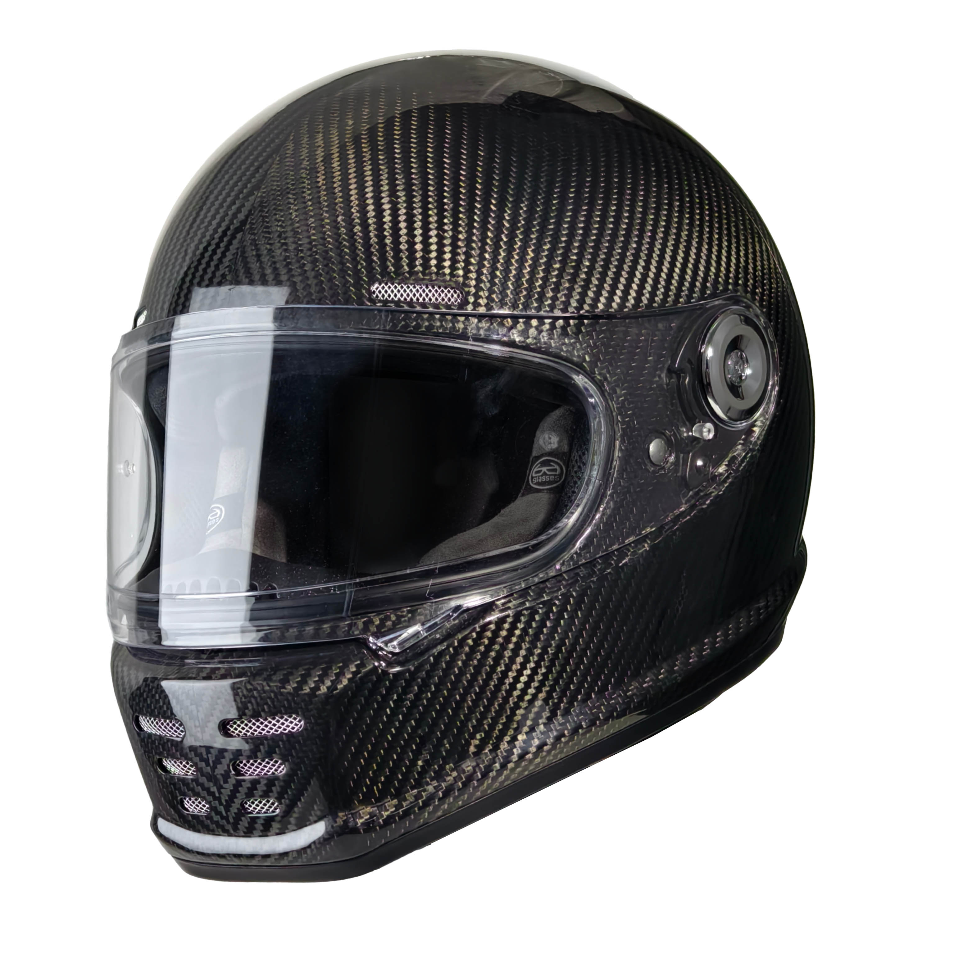 3K Carbon Fiber Retro Full Fac - Full Face Motorcycle Helmet With Bluetooth ulasan dan harga
