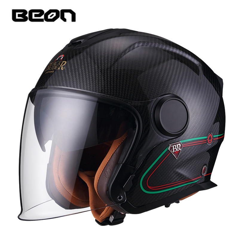 BEON BR23 Carbon Fiber 3/4 Ope - Carbon Fiber Lightweight Motorcycle Helmet ulasan dan harga