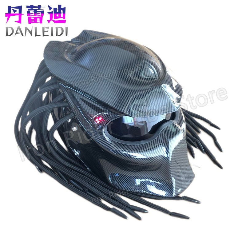 HOT Racing Predator Carbon Fib - Custom Predator Motorcycle Helmet ulasan dan harga