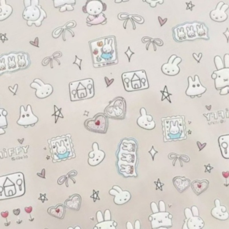 Miffy cartoon nail stickers an - Atv Parts ulasan dan harga