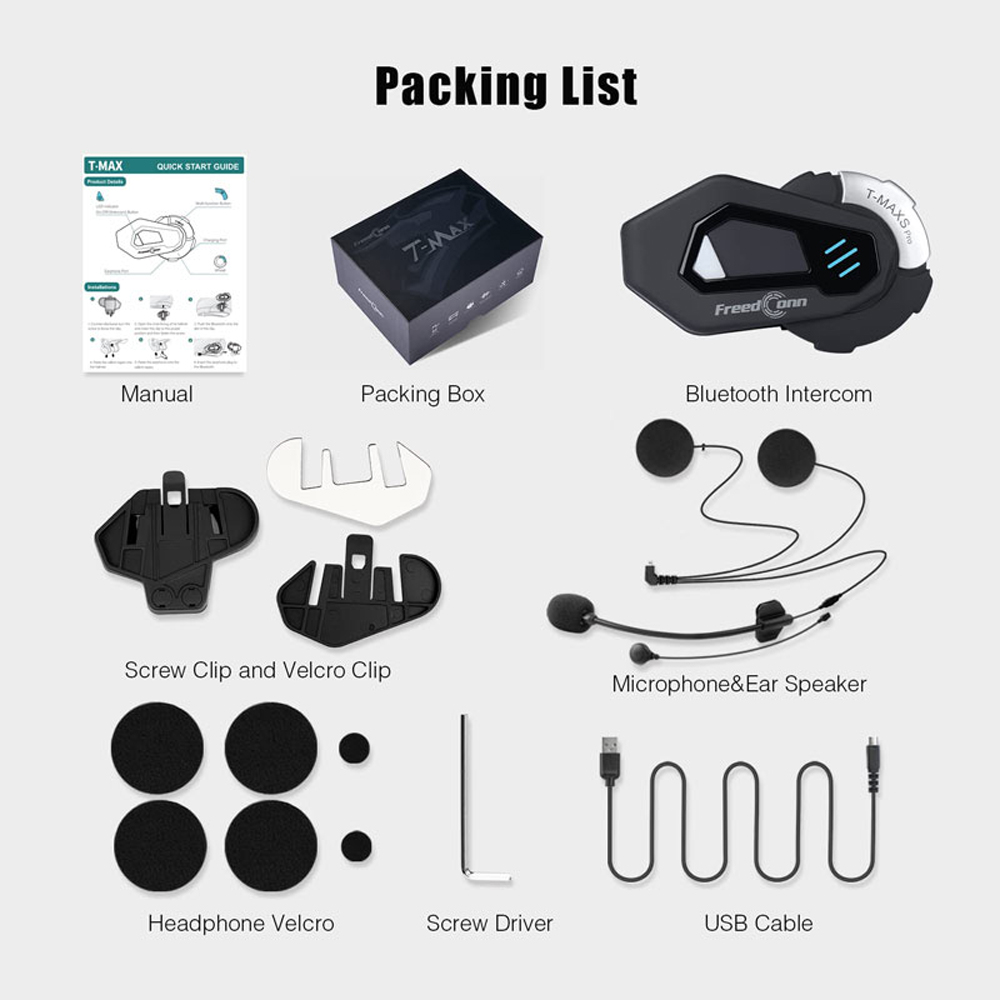 FreedConn T MAX S PRO Motorcyc - Universal Motorcycle Helmet Intercom Headset ulasan dan harga