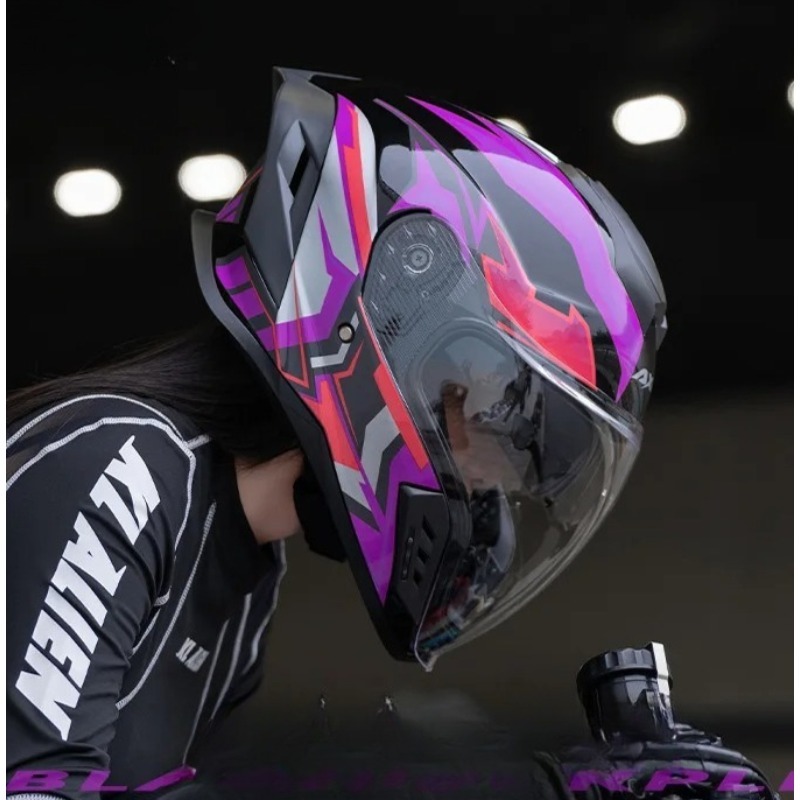 Motorcycle Full Helmet Large T - Full Face Motorcycle Helmet With Bluetooth ulasan dan harga