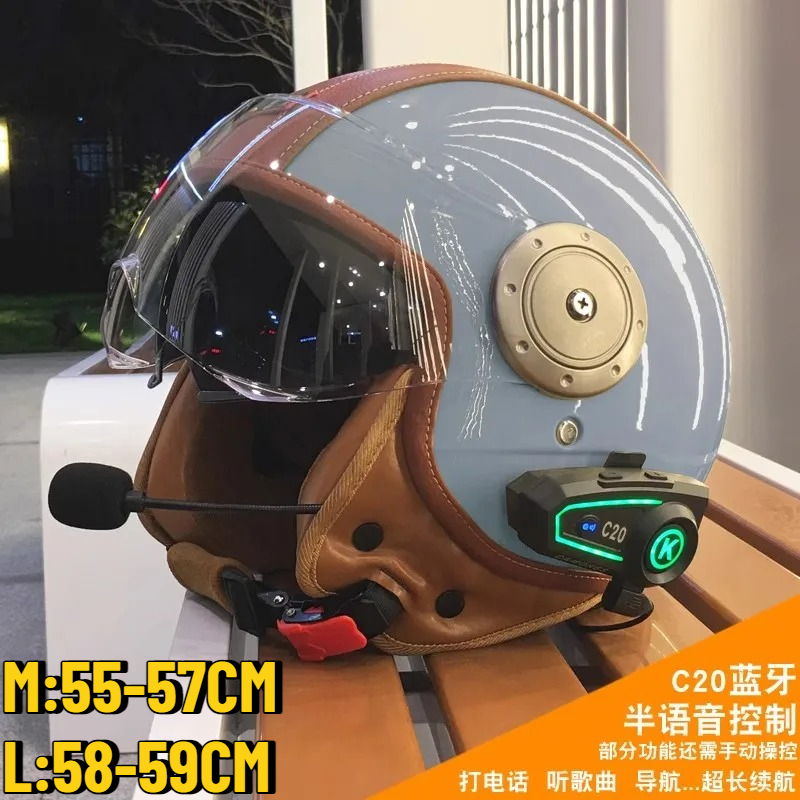 Electric Motorcycle Double Mir - Full Face Motorcycle Helmet With Bluetooth ulasan dan harga