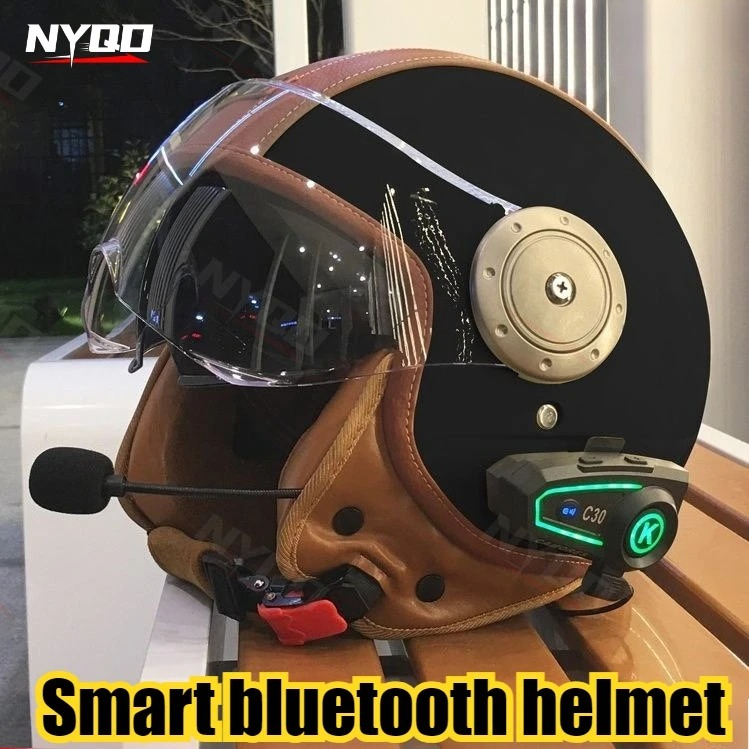 Electric Motorcycle Double Mir - Full Face Motorcycle Helmet With Bluetooth ulasan dan harga